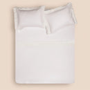 Jogo de Cama Queen Altenburg Haus Supremo Branco 300 Fios Cetim 100% Algodão Egípcio (4 Peças - 2,50m x 2,60m)