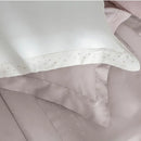 Jogo de Cama King Kacyumara Polinesy Bordado 300 Fios Off-White e Parisis 4 Peças