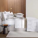 Super Fronha Trussardi Martorana 300 Fios 100% Algodão Egípcio Branco/Legno 50x90cm