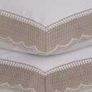 Super Fronha Trussardi Martorana 300 Fios 100% Algodão Egípcio Branco/Legno 50x90cm