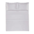 Jogo de Cama Trussardi Montale Branco e Platino King 600 Fios Cetim