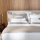 Jogo de Cama Trussardi Rosaria Branco e Fendi King 300 Fios Cetim