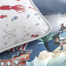 Jogo de Colcha Altenburg Mundo Kids Malha Antimicrobiana Nautico 2 Peças 1,70x2,40m