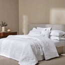 Jogo de Colcha Trussardi Queen Farfalla 200 Fios Percal 100% Algodão Branco 250x250cm