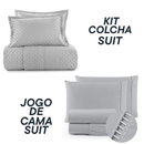 Jogo Coordenado de Cama Suit + Kit Colcha Suit - Cama Completa
