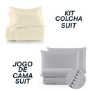 Jogo Coordenado de Cama Suit + Kit Colcha Suit - Cama Completa
