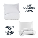 Jogo Coordenado de Cama Suit + Kit Colcha Favo Altenburg – 7 Peças