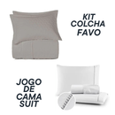 Jogo Coordenado de Cama Suit + Kit Colcha Favo Altenburg – 7 Peças
