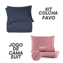Jogo Coordenado de Cama Suit + Kit Colcha Favo Altenburg – 7 Peças