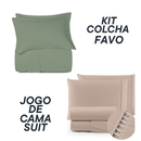 Jogo Coordenado de Cama Suit + Kit Colcha Favo Altenburg – 7 Peças
