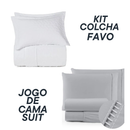 Jogo Coordenado de Cama Suit + Kit Colcha Favo Altenburg – 7 Peças