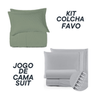 Jogo Coordenado de Cama Suit + Kit Colcha Favo Altenburg – 7 Peças