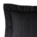Porta Travesseiro Kacyumara Square Matelassê Preto 50cm x 70cm