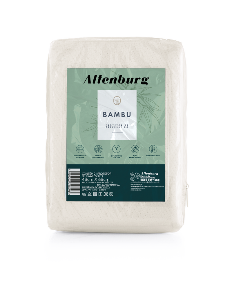 Protetor de Travesseiro Bambu Altenburg Termorregulador 48cm x 68cm