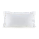 Super Fronha Trussardi Dominicani Branco/Nocciola 600 Fios Cetim 100% Algodão Egípcio (50cm x 90cm)
