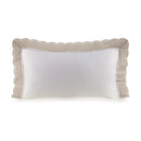 Super Fronha Trussardi Martorana 300 Fios 100% Algodão Egípcio Branco/Legno 50x90cm