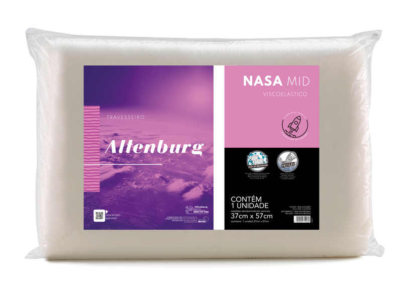 Travesseiro Altenburg Viscoelástico Nasa 46cm x 66cm