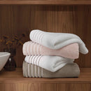 Toalha Banhão Trussardi Palladio Branco/Nocciola 86cm x 1,50m