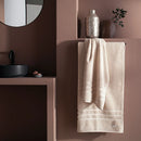 Toalha de Lavabo Buddemeyer Luxus Hotel New York Dual Air 100% Algodão Bege 30x50cm