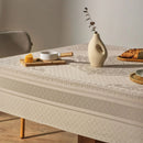Toalha de Mesa Retangular 6 Lugares Karsten Celebra Lesier Bege 1,80m x 2,20m