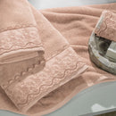 Toalha de Lavabo Karsten Antônia Rosé 100% Algodão 500g/m² 30cm x 50cm