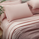 Jogo de Lençol Queen 100% Algodão 300 Fios Living Art Rosa