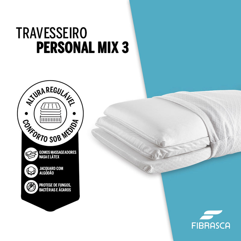 Travesseiro Regulável Personal Mix 3 Fibrasca