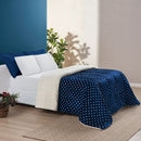 Coberdrom Queen Petit Poá Dupla Face com Sherpa