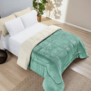 Coberdrom Queen Liso Dupla Face Com Sherpa