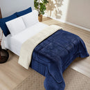 Coberdrom Queen Liso Dupla Face Com Sherpa