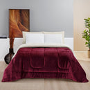 Coberdrom Queen Liso Dupla Face Com Sherpa