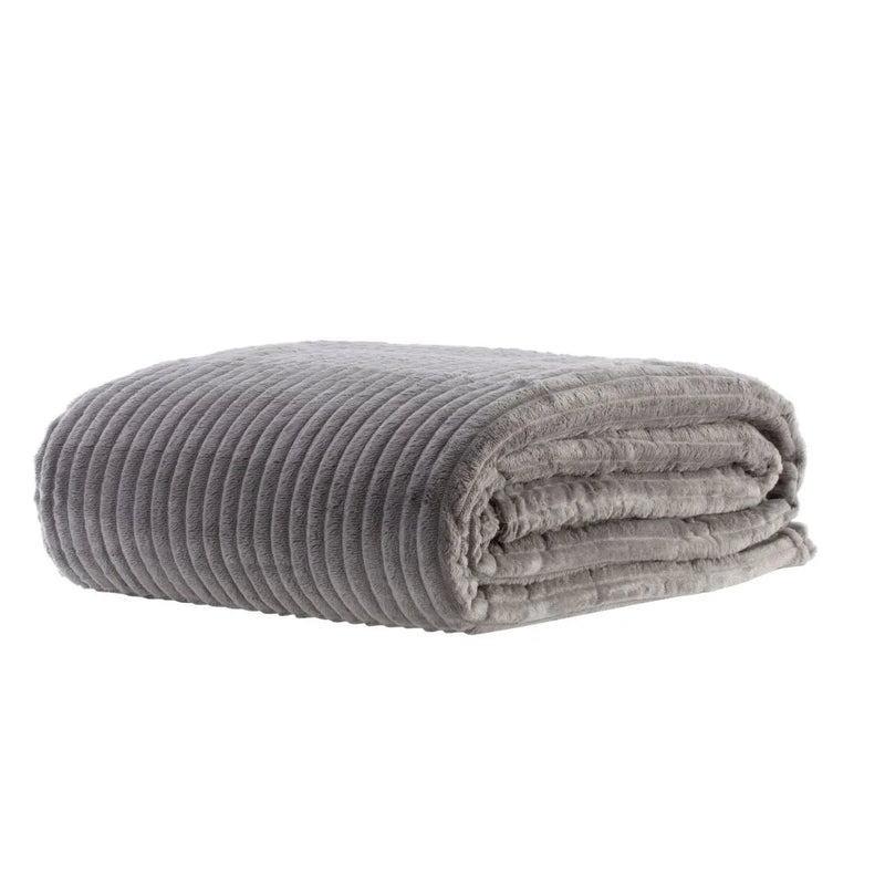 Kit 2 Cobertor Luster Canelado Casal 1,80m x 2,00m