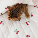 Cobre leito 200 Fios 3 peças Estampado Off White - Cereja