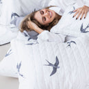 Cobre Leito 200 Fios 3 Peças Estampado  – Voe Alto