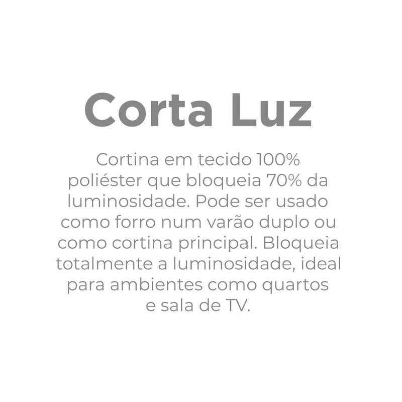 Cortina Corta Luz Blackout Tecido Bella Janela Taupe Liso 2,60m x 2,30m - Para varões de 1,50m x 2,00m