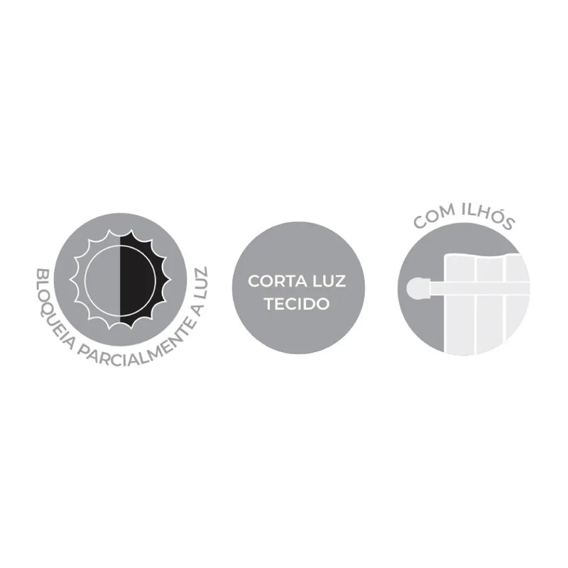 Cortina Corta Luz Blackout Tecido Bella Janela Taupe Liso 2,60m x 2,30m - Para varões de 1,50m x 2,00m