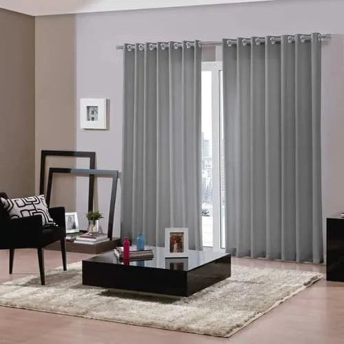 Cortina Duo Bellini 3,00m x 1,70m Indicado para varão de 1,50m x 2,00m de largura Titânio - Bella Janela