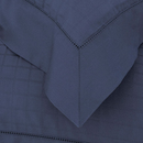 Fronha Damask Square 3 Abas 50x70 cm Cor Azul 300 Fios 100% Algodão Cetim