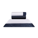 Jogo de Cama King Mykonos Jacquard Branco Cetim 300 fios 100% Algodão