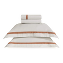 JOGO DE CAMA 4 PECAS VERCELLI BRANCO/SOLARE 2,40x2,80cm Queen TRUSSARDI 300 FIOS