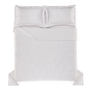Kit Cobre Leito Colcha Trussardi Rizzi 3 peças 600 Fios  290 x 270cm King Branco Trussardi