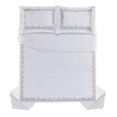 Colcha Trussardi Flora 100% Algodão 300 Fios 310 x 280cm King Branco