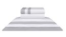 Jogo de Cama Queen Double Branco/Prata 200 fios 100% Algodão Naturalle