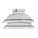 JOGO DE CAMA 4 PECAS VERCELLI COR 1 BRANCOAZUL MARE 2,20x2,80cm CASAL TRUSSARDI 300 FIOS