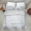 Jogo de Cama Queen Kacyumara Vitore 400 Fios 100% Viscose de Bambu Estampado