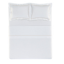Jogo de Cama Dominicani 280 x 280cm King  Branco