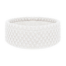 Cesto Tricot Manu 10x25 cm Cor Marfim 100% Poliéster e Algodão