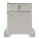 Kit Cobre Leito Colcha Trussardi Monteleone 100% Algodão 240 x 260cm Queen Grigio