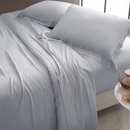Jogo de Cama Queen Kacyumara Bali Bambu 400 Fios 100% Viscose de Bambu Prata