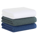 Jogo de 3 Peças Quadriculado 48x71 cm Cores Branco, Azul e Verde 100% Algodão